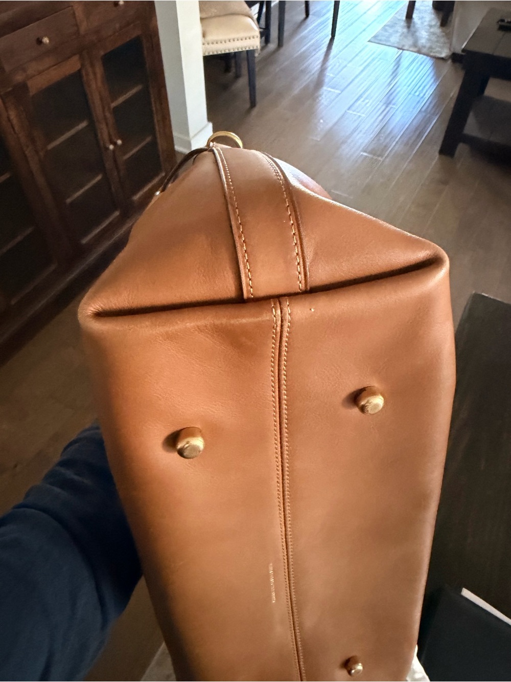 Coach Leather Satchel Handbag - Tan/Honey - Picture 15 of 16